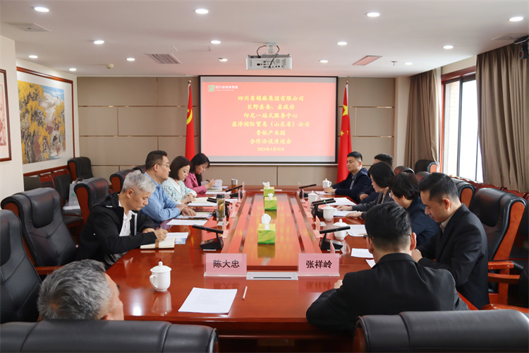 集團(tuán)公司召開(kāi)與巨野縣委、縣政府，盈澤國(guó)際貿(mào)易（山東?。┕?，印尼一站式服務(wù)中心，山東魯裕冷鏈物流公司合作洽談座談會(huì)