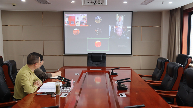 集團公司出席與上海向陽公益基金會、 供銷總社青島公司、國科凱信集團交流合作視頻會